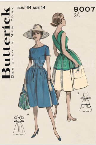 1950s Wrap-Around Sundress Sewing Pattern – Sabrina Neck & V Back