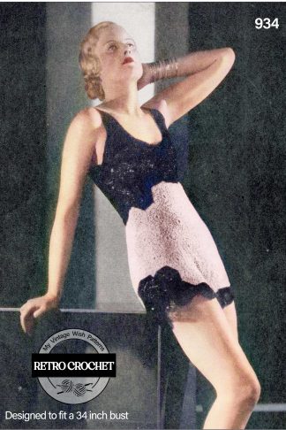 1930s Lace Cami-knickers Vintage Crochet Pattern - Bust 34