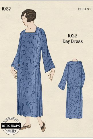 1920s Flapper Bell Sleeve Dress Sewing Pattern