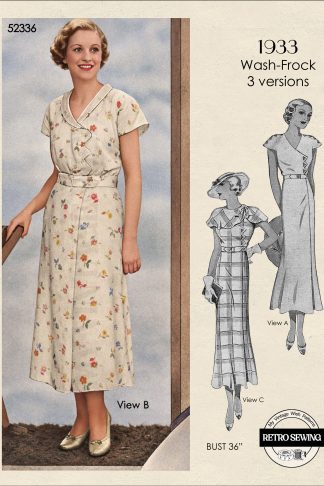 1930's Three Pretty Tea Frocks Vintage Sewing Pattern