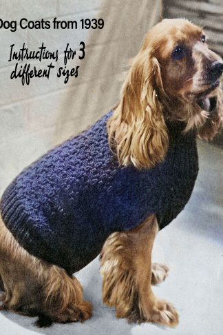 Vintage Dog Jumper Knitting Pattern – Small to Medium Dogs
