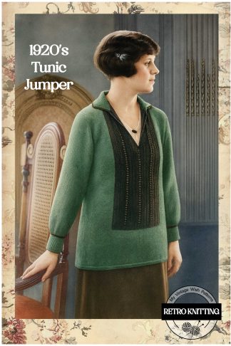 1920s Tunic Sweater Vintage Knitting Pattern - Flapper Style Retro Knitwear