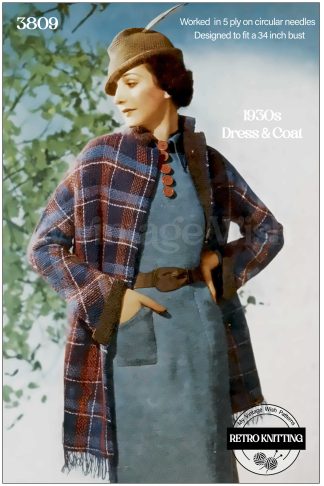 1930s Two-Piece Knitted Suit with Hat – Vintage Knitting & Crochet Pattern