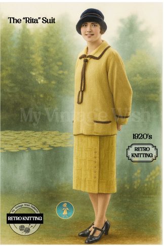 1920s Flapper Sweater Suit Knitting Pattern – The Rita Sweater and Skirt