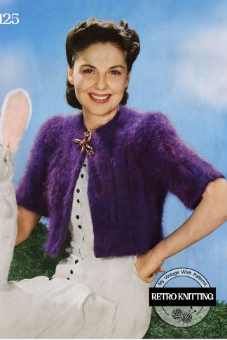 1930s Ladies Angora Bolero Vintage Knitting Pattern