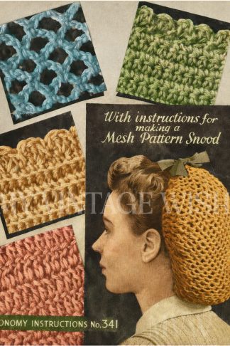 1940s Easy Crochet Snood Pattern with Beginner Stitches