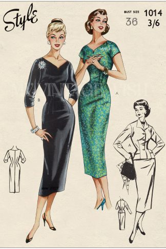 1950s Wiggle Dress & Jacket Sewing Pattern
