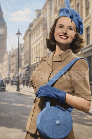1940s Crochet Hat & Bag Pattern – Vintage Easy Matching Accessories Set