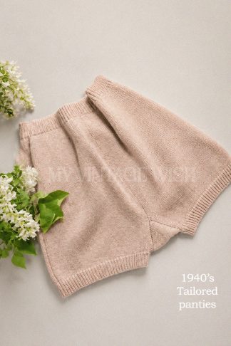 1940s Tailored Winter Panties Knitting Pattern | Vintage Ladies' Underwear Waist 24–27