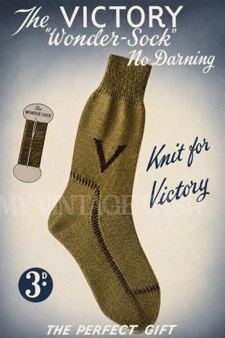 WW2 Victory Wonder Sock Knitting Pattern | 1940s No Darning Socks