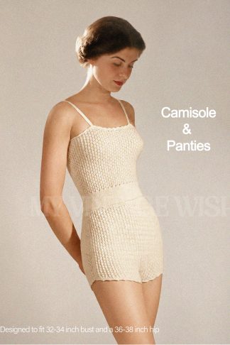 1940s Camisole and Panties Knitting Pattern Bust 32–34