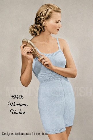 1940s Ladies' Vest and Knickers Knitting Pattern | 34 Inch Bust