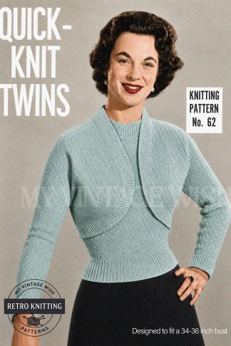 1950s Women’s Halter Top & Bolero Vintage Knitting Pattern