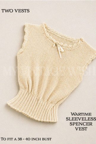 1940s Spencer Thermal Vest Knitting Pattern | Bust 38-40